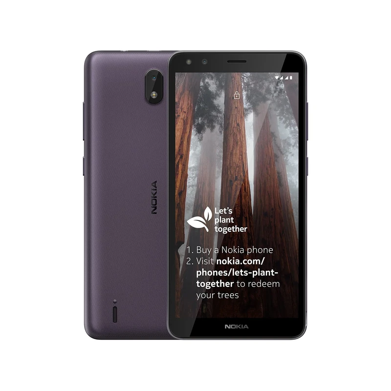 Nokia C01 Plus 5.45 Inch Android (Go Edition) UK SIM Free Smartphone with 1 GB RAM and 16 GB Storage (Dual SIM) - Purple (Renewed)