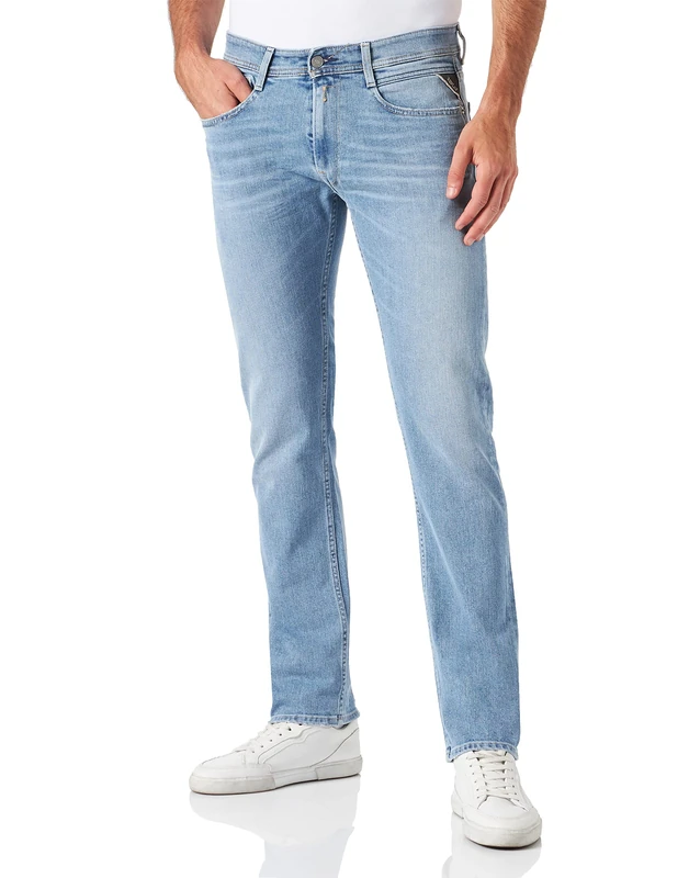 REPLAY Men's Rocco Jeans, 010 Light Blue, 27 W/30 L