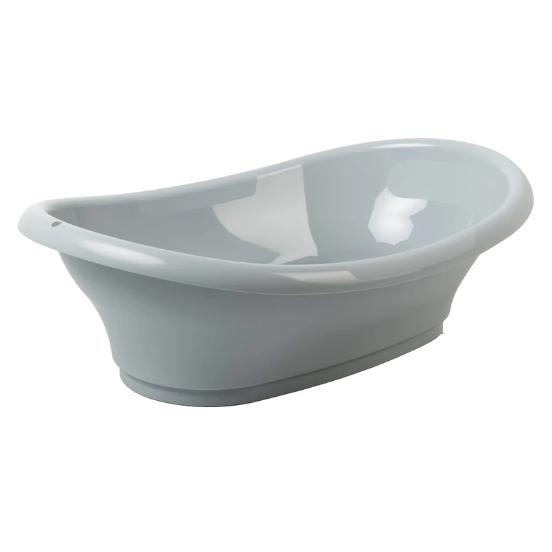 THERMOBABY - Vasco Bathtub - Baby Bath - Practical - Innovative - from Birth to 10 Months - Charming Grey - Made in France