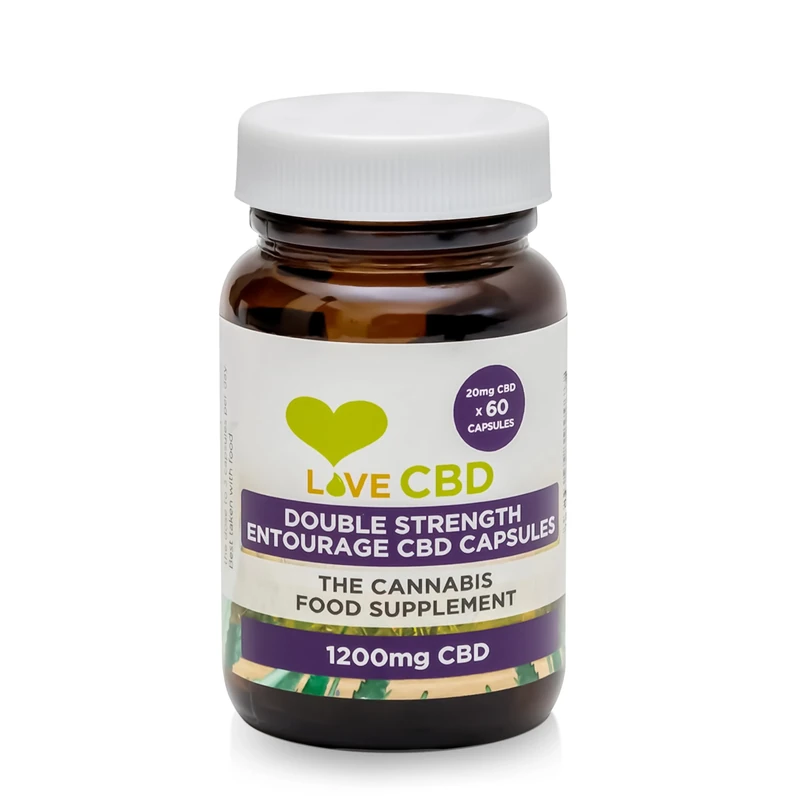Love CBD Capsules | 1200mg Full Spectrum | 60 Capsules | Vegan Friendly | UK Made