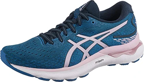 ASICS Women's Gel-nimbus 24 Sneaker, French Blue Barely Rose, 10 UK - Image 1