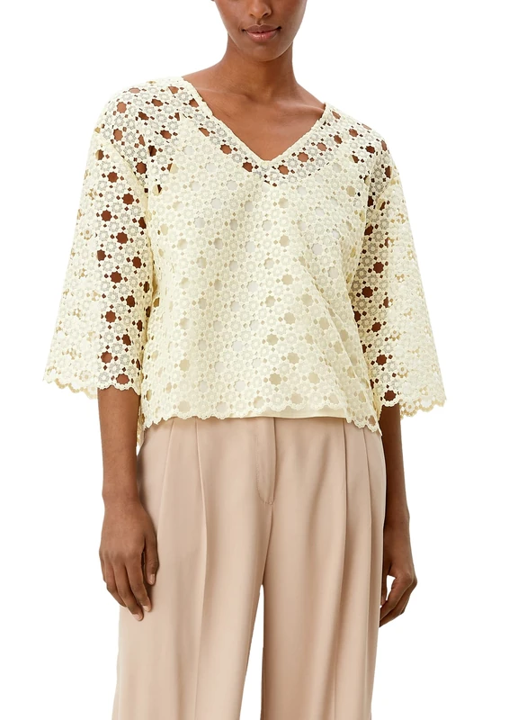 s.Oliver BLACK LABEL Women's 150.10.204.10.100.2114309 Blouse, Yellow, 6