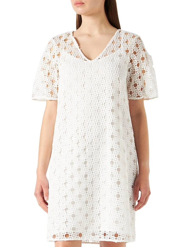 s.Oliver Women's 2114257 Dress, White 0200, 6