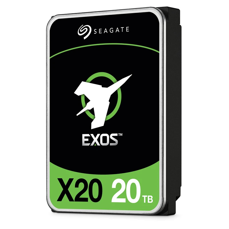 Seagate Exos X20 20TB Internal Hard Drive - 3.5 Inch Hyperscale 12GB/s SAS HDD, 7,200 RPM, 2.5M MTBF, 512e and 4Kn FastFormat, Low Latency with Enhanced Caching (ST20000NM002D)