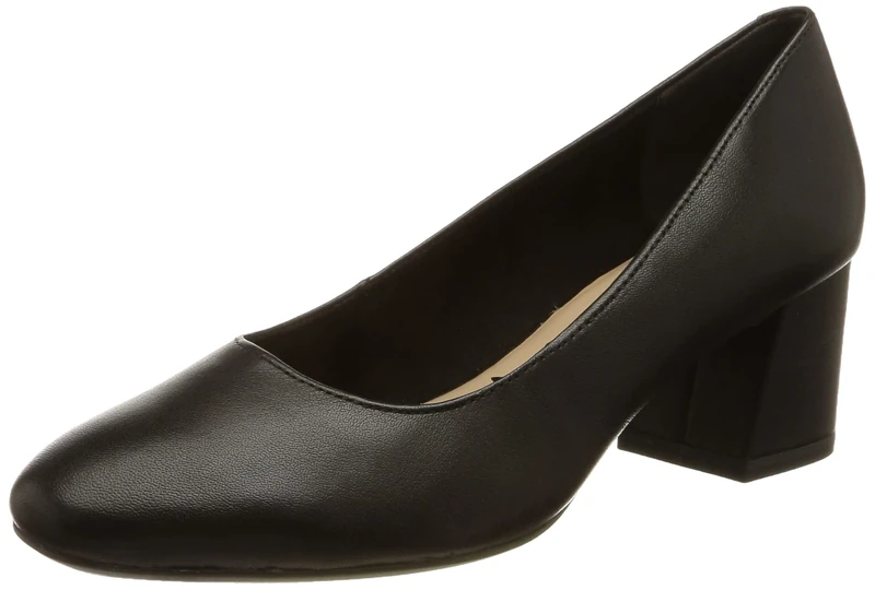Tamaris Women's 1-1-22409-29 Court Shoes, Black Leather, 5 UK