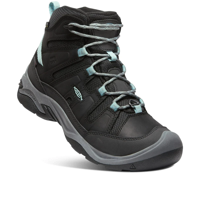 KEEN Women's Circadia Mid Heigh Polar Insulated Waterproof Hiking Boots, Black/Cloud Blue, 3.5 - Image 1