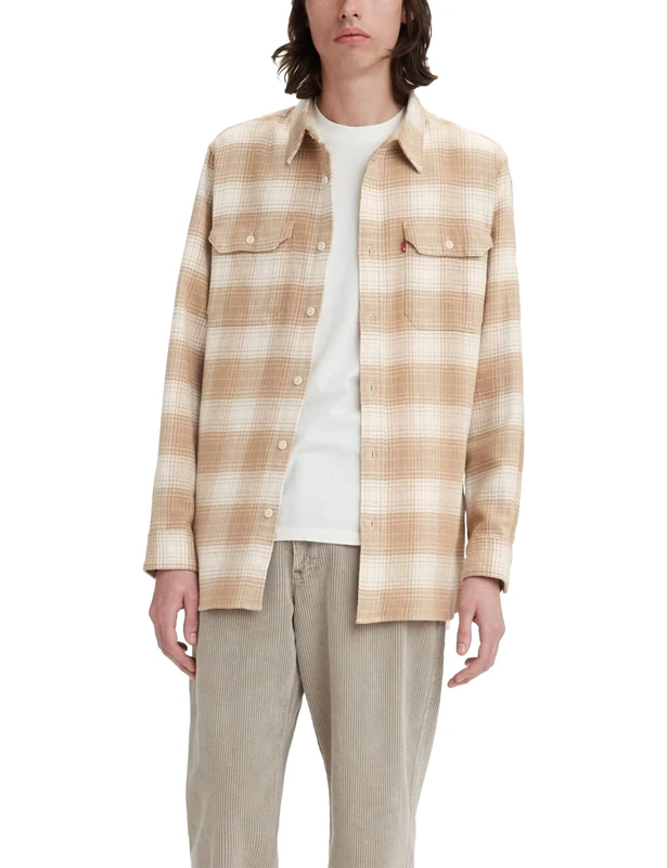 Levi's Men's Jackson Worker Shirt Tyrone Iced Coffee (Neutral) M - - Image 1