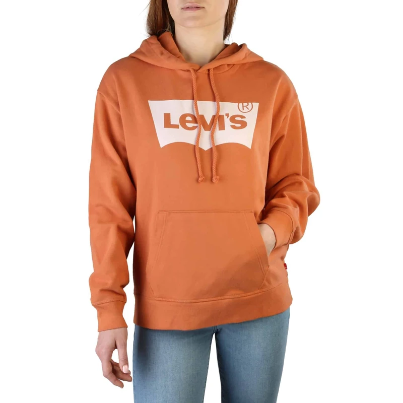 Levi's Women's Graphic Standard Hoodie Batwing Autumn Leaf (Orange) XS - - Image 1