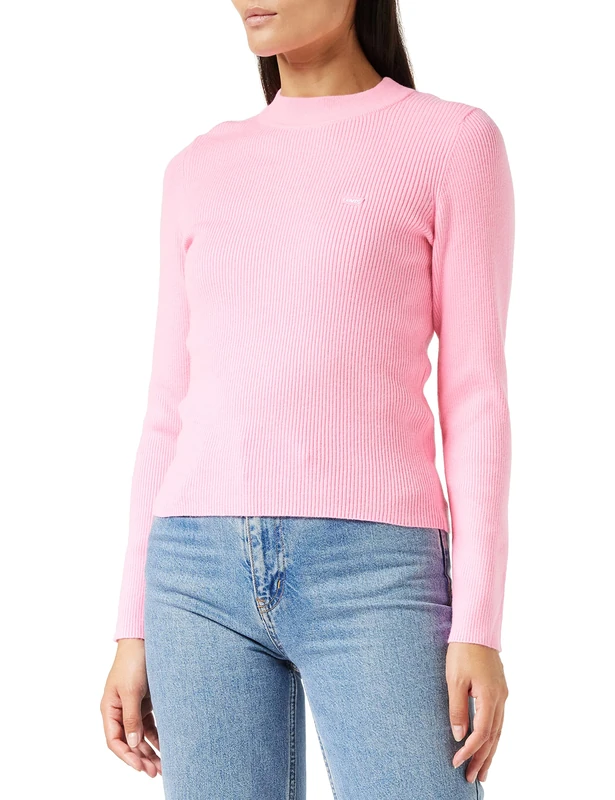 Levi's Women's Crew Rib Sweater Begonia Pink (Pink) L -