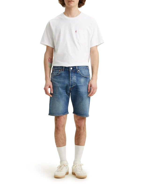 Levi's Men's 501 Original Shorts Big & Tall Denim Shorts, Dark Indigo Worn In, 46