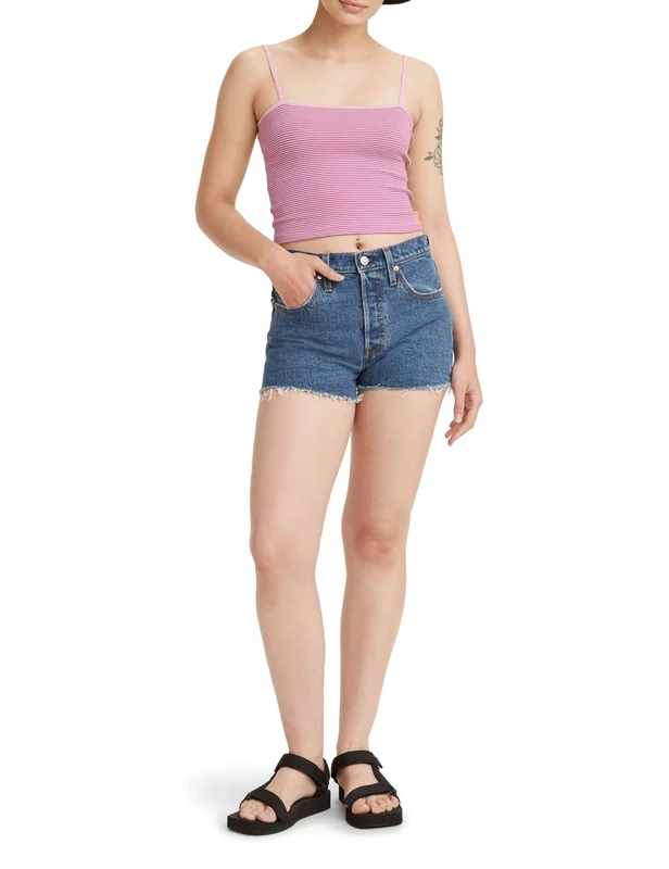 Levi's Women's 501 Original Short Salsa Halfway Jeans, 501 Original Salsa Halfway Short, 18