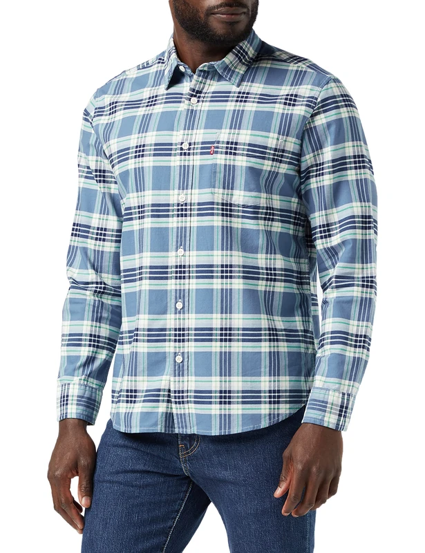 Levi's Men's Classic 1-Pocket Standard Shirt Bruce Sunset Horizon (Blue) S -