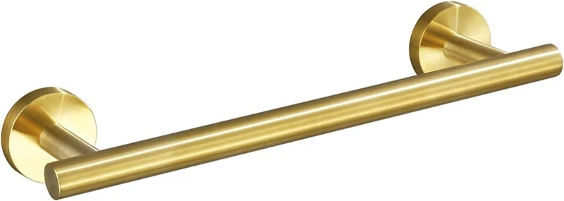 YUET Towel Rail 30CM Brushed Gold Hand Towel Holder Bar Bathroom Holders For Bathrooms Kitchen Dish Cloths Hanger 304 Stainless Steel RUSTPROOF Wall Mounted 12'' Brass