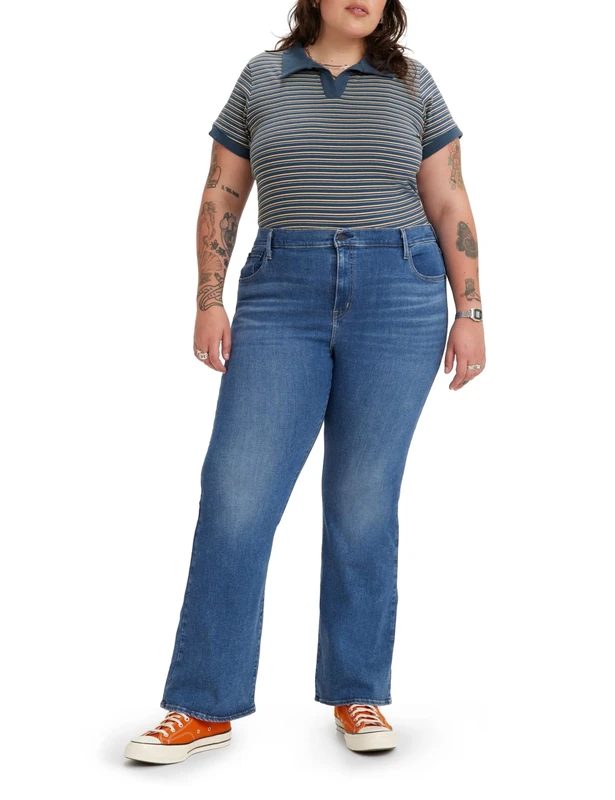 Levi's 726 High Rise Flare Women's Jeans, Medium Indigo Worn In, 28W / 32L