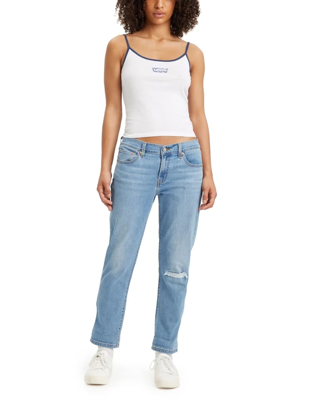 Levi's Damen Mid Rise Boyfriend Jeans, Mid Rise Boyfriend Z0658 Light Indigo Worn in, 24W 30L EU
