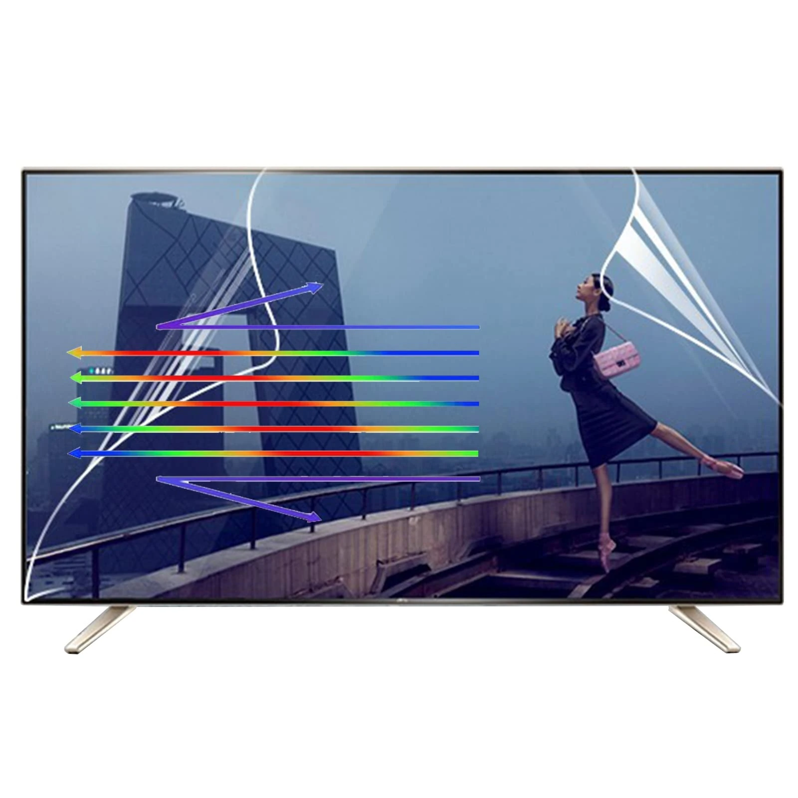 KELUNIS TV Screen Protector, Frosted Anti Glare/Anti Blue Light/Dustproof Filter Film Make The Light Soft Relieve Eye Strain for Smart TV 4K LED Samsung, LG,58" (1169 * 721)