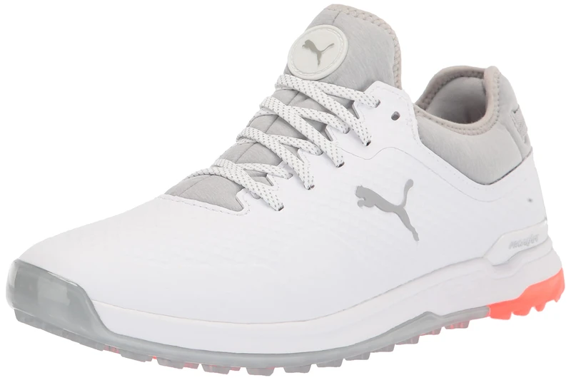 PUMA Men's Proadapt Alphacat Golf Shoe, White/High-Rise, 7 UK