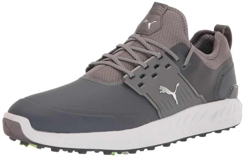 PUMA Men's Ignite Articulate Golf Shoe, Quiet Shade Silver/Quiet Shade, 8 UK
