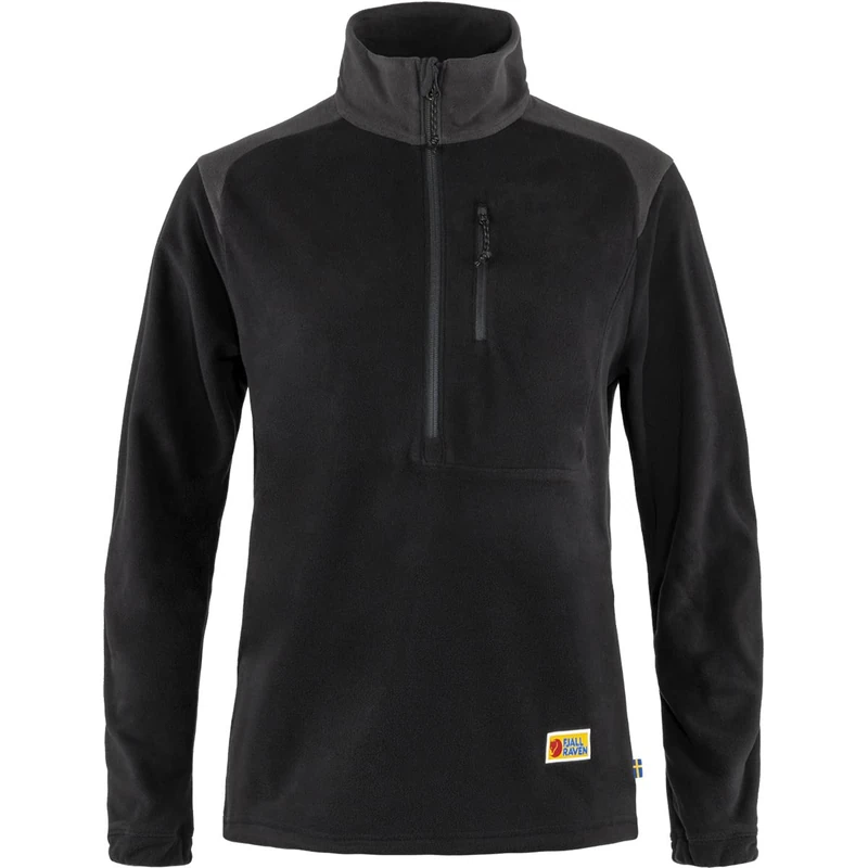 Fjallraven 84785-550-030 Vardag Lite Fleece W Sweatshirt Women's Black-Dark Grey Size L