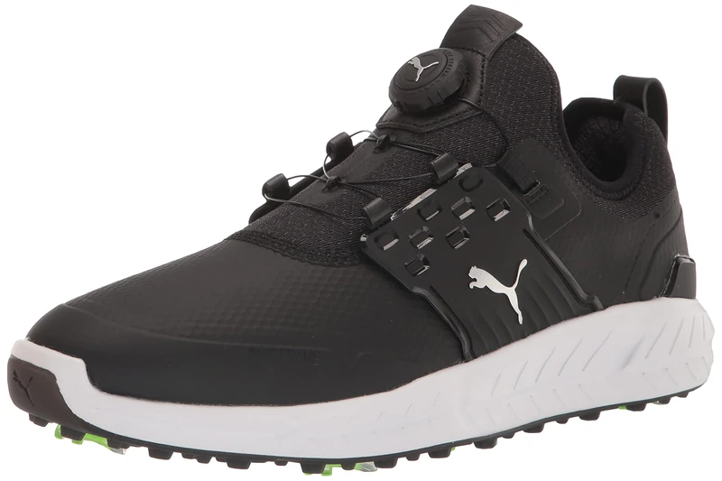 PUMA Men's Ignite Articulate Disc Golf Shoe, Black Silver Black, 9 UK