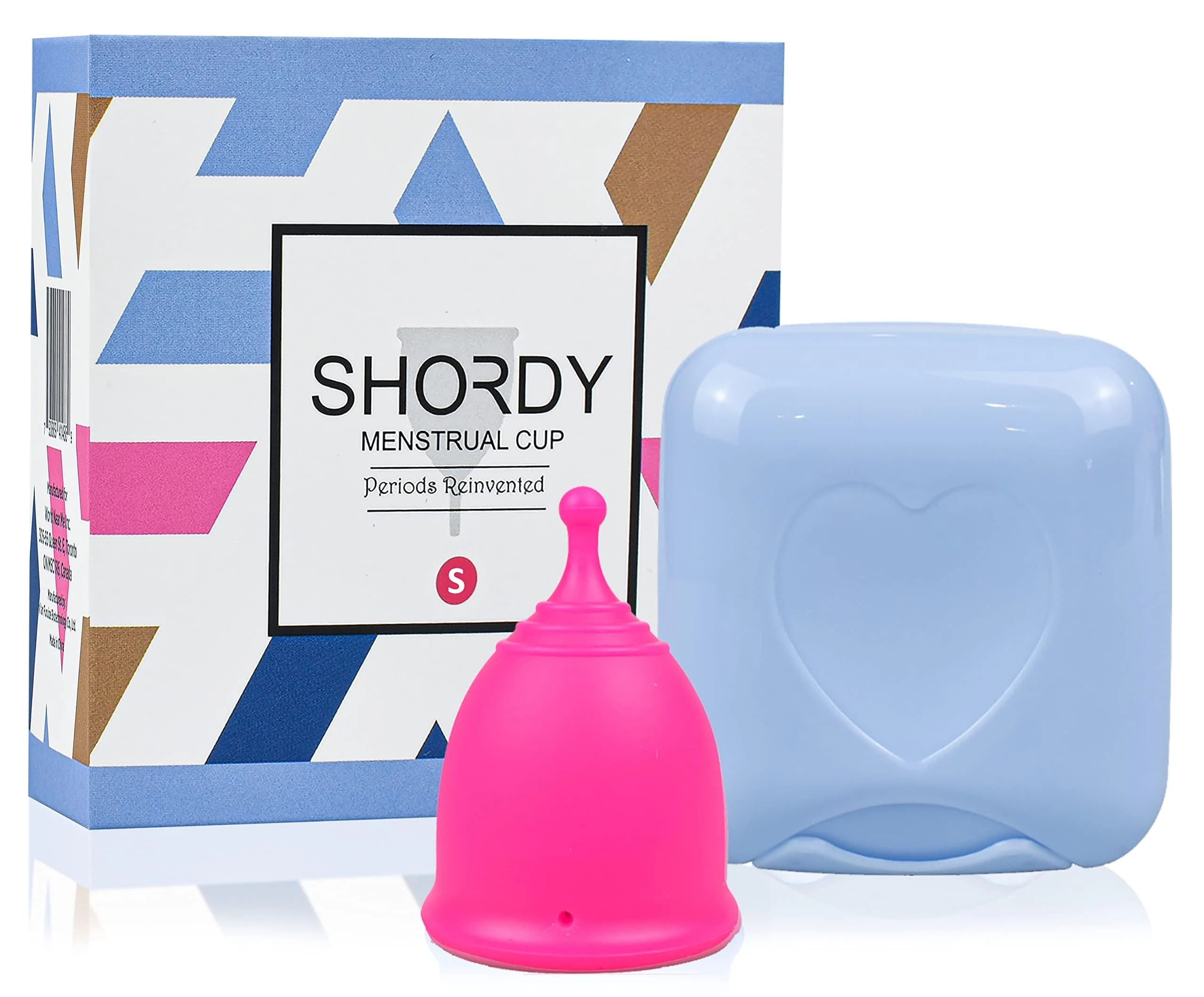 SHORDY Menstrual Cup, Single Pack (Small) with Box, Soft & Flexible, Copa Menstrual Kit for Women | Up to 12 Hours of Comfort, Eco-Friendly & Safer Alternative to Pads & Tampons (Pink)