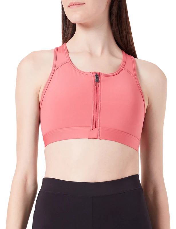 Nike Women's Df Swsh Front Bra, Archaeo Pink/Black, L - Image 1