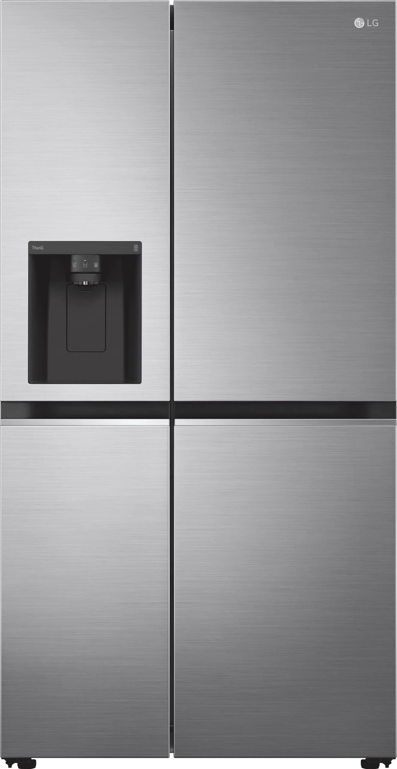 NatureFRESH™ GSLA81PZLF Wifi Connected Non-Plumbed Total No Frost American Fridge Freezer - Steel - F Rated