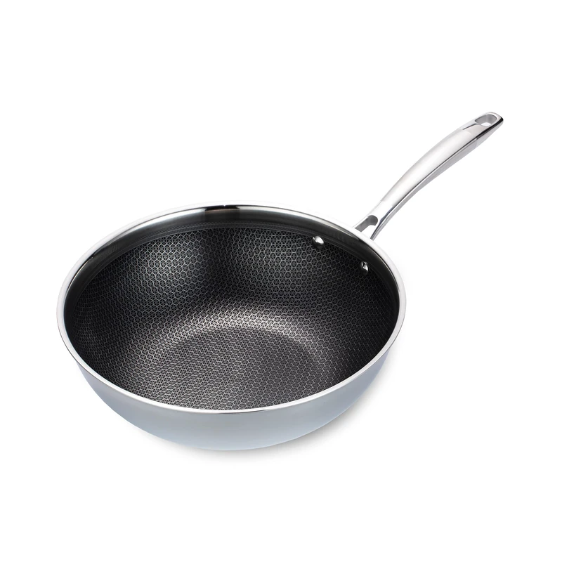 Feel Maestro Wok MR-1224-30 Frying Pan Steel Silver/Black