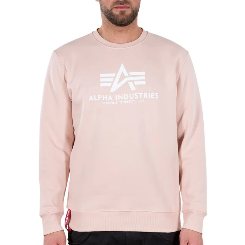 Alpha Industries Basic Sweater Sweatshirt for Men Pale Peach