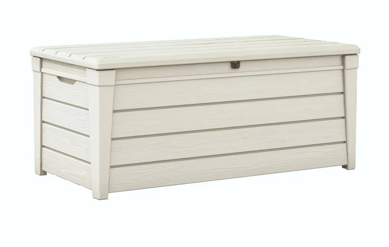 Keter - outdoor trunk BRIGHTWOOD POOLBOX white 145 x 69,7 x 60,3
