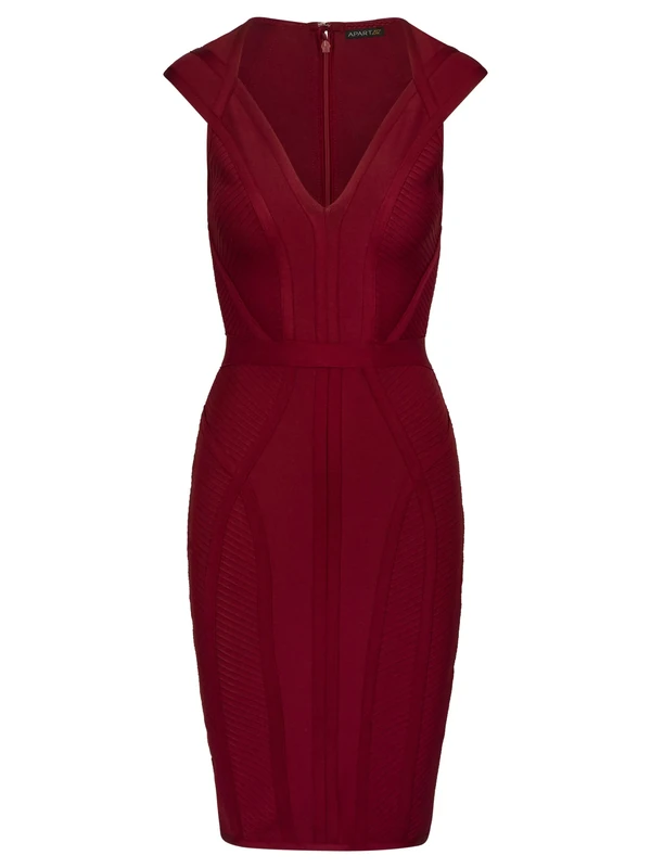 ApartFashion Women's Dress, Bordeaux, 8