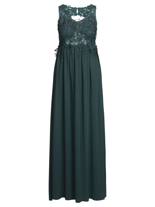 ApartFashion Women's Long Dress, Emerald Green, 10