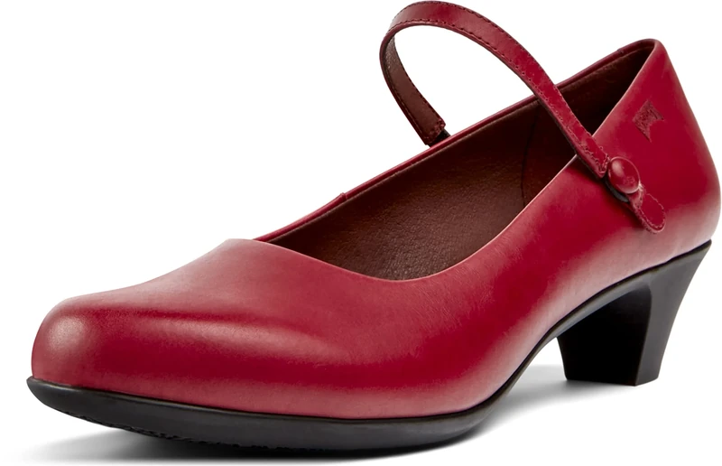 Camper Helena Bajo Women's Mary Jane Low Shoes, Red 093, 7 UK