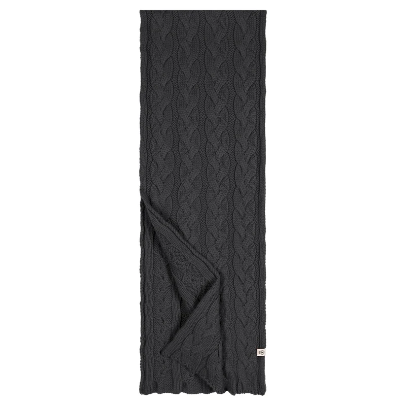 Roeckl Women's Braided Cashmere Scarf, charcoal, One size