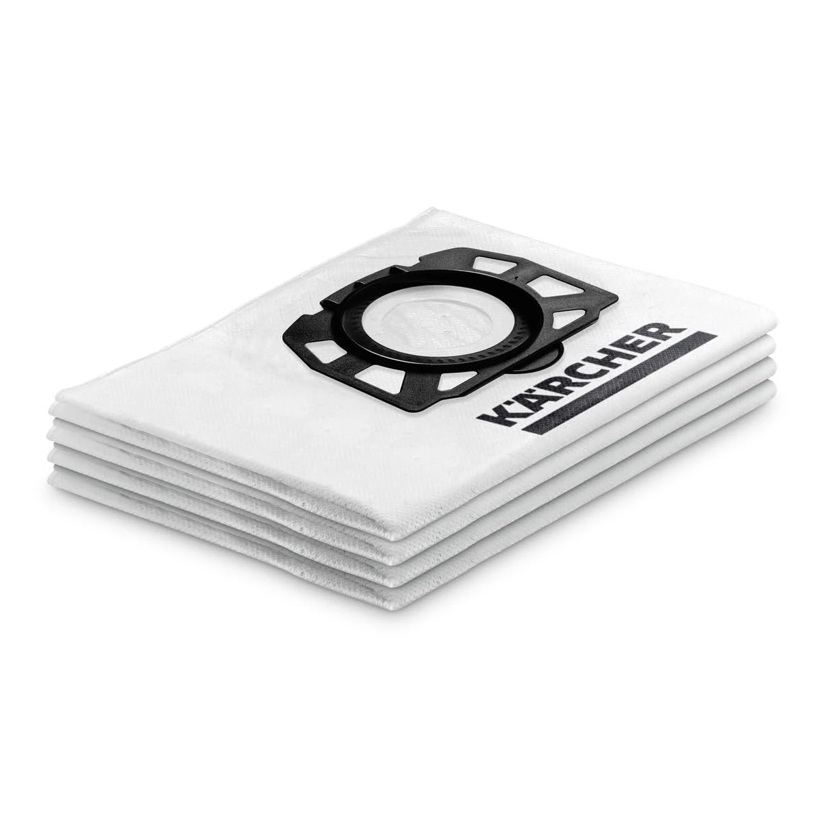 Kärcher Original Fleece Filter Bag KFI 357: 4 pieces, 3-ply, extremely tear-resistant and robust, custom-fit for Kärcher Wet and Dry Vacuum Cleaners and Carper Cleaners, SKU: 2.863-314.0