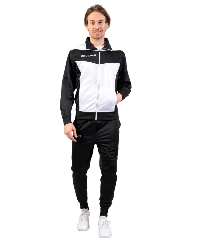 GIVOVA Unisex Survêtement Visa Melange Tracksuit, BLANC/NOIR 4S, - Image 1