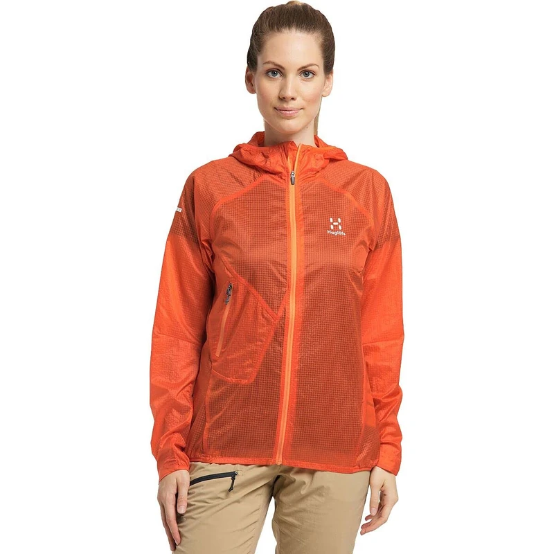 HAGLOFS 605237_4U8 L.I.M SHIELD HOOD WOMEN Jacket Women's SOFT ORANGE/FLAME ORANGE Size M