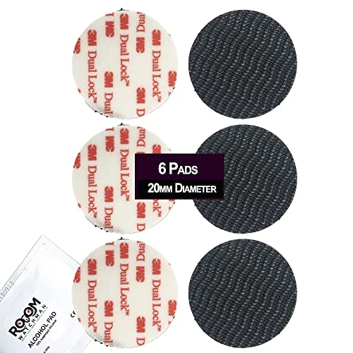 3M Scotch SJ 3550 Dual Lock Hook and Loop, Ideal for Wall, Metal, Wood, Plastic, Glass, Picture Hanging Tape (20mm, 6Pads Diameters)