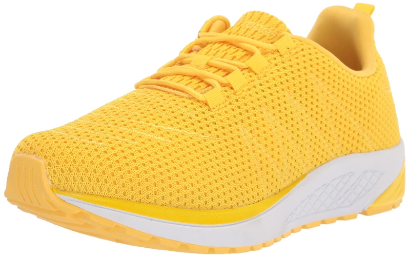 Propét Women's Tour Knit Sneaker, Lemon, 11 UK