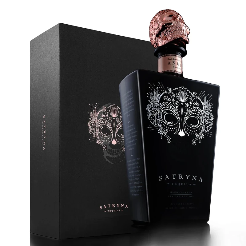 Satryna Tequila Anejo | Anejo Tequila | 38% ABV | 70cl | Vegan | Luxury, Artisinal, Award Winning | Hand-crafted