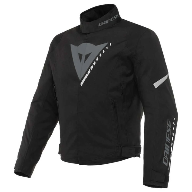 Dainese - Veloce D-Dry Jacket, 4-Season Motorbike Jacket for Men, Breathable and Waterproof, Men Motorcycle Jacket with Removable Thermal Lining, Rainproof and Comfortable, Black/Grey/White