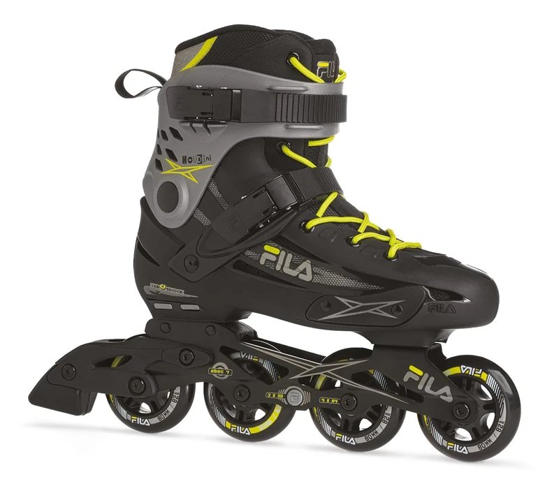 FILA SKATES 010621080 HOUDINI Inline skate Men's BLACK/GREY/LIME Size 4.5