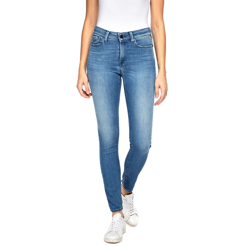 REPLAY Women's Luzien Jeans, 009 Medium Blue, 23W / 30L
