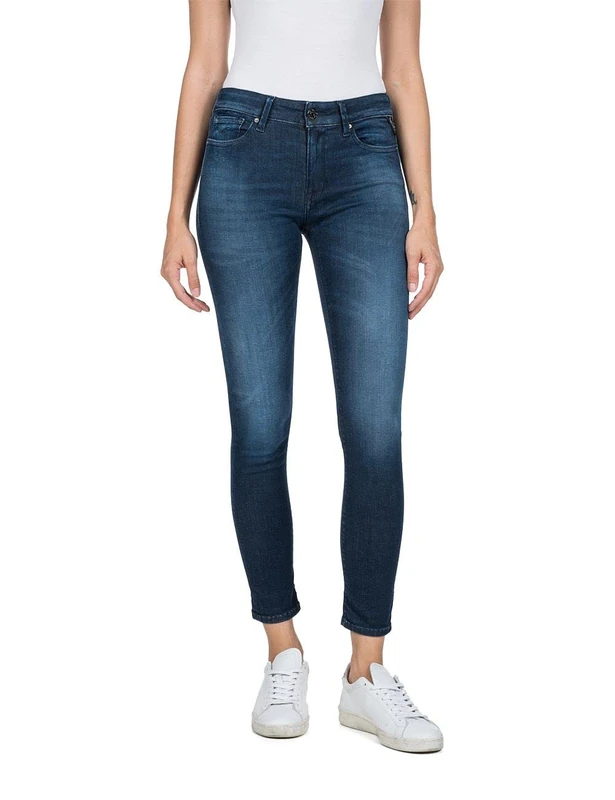 REPLAY Women's WHW689 Luzien Hyper Cloud Jeans, Dark Blue 007, 25W / 28L