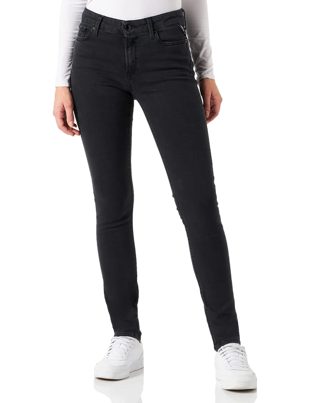 REPLAY Women's Lucie Jeans, 097 Dark Grey, 31W x 28L