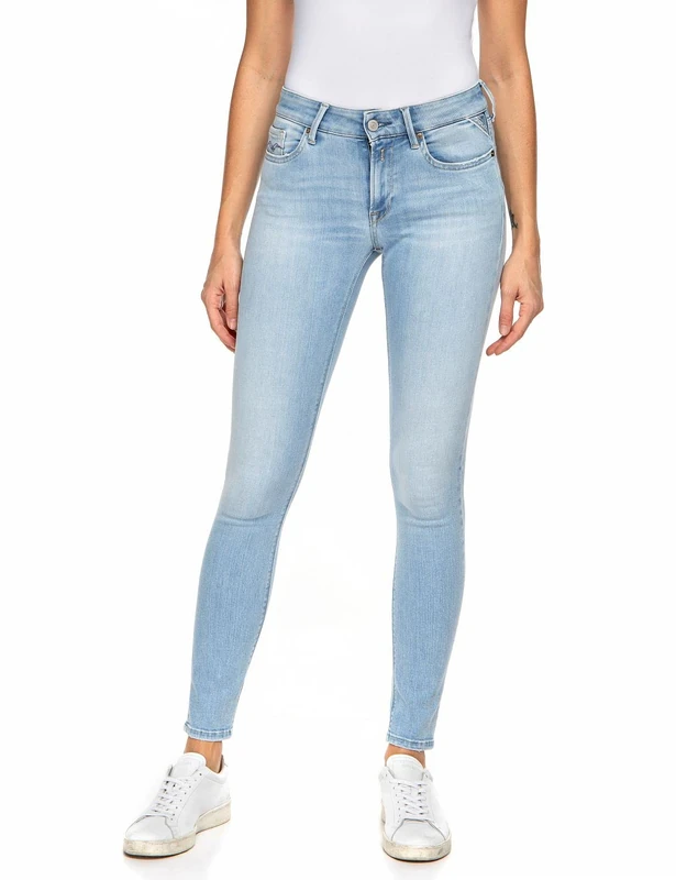 REPLAY Women's New Luz Jeans, 011 Super Light Blue, 28W x 30L