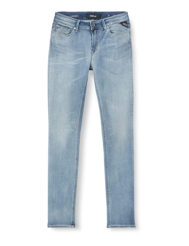 Replay Women's Jeans Luzien Skinny-Fit Hyperflex with Stretch, Medium Blue 009 (Blue), 33W / 32L - Image 1