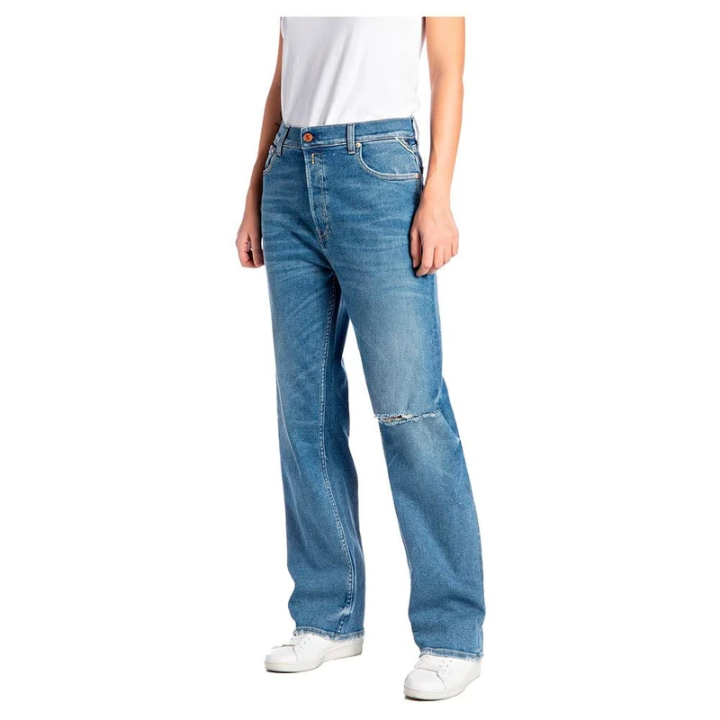 REPLAY Women's Jaylie Jeans, 009 Medium Blue, 28W x 28L