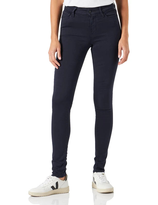 Replay women's Luzien skinny fit hyperflex jeans with stretch, blue (Dark Blue 908), W24 x L28