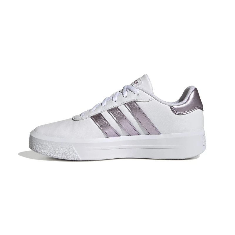 adidas Women's Court Platform Shoes, Cloud White / Matt Purple Met / Purple, 6.5 UK